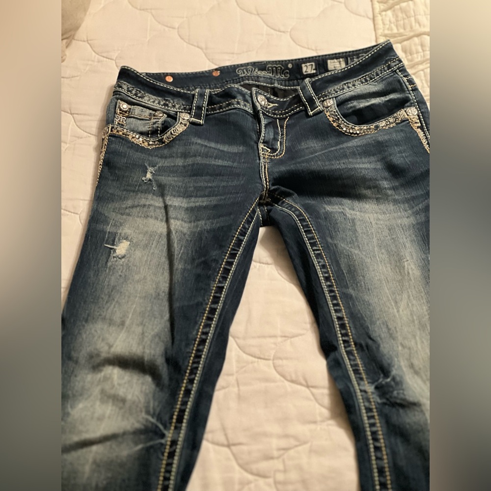 Miss Me distressed pocket jeans